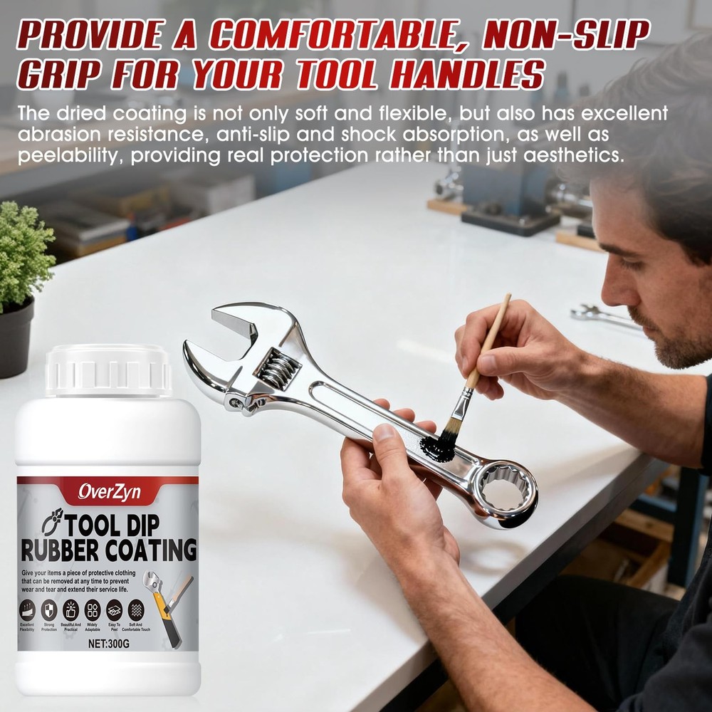 10.5oz Rubber Dip for Tools, Tool Dip Rubber Coating, Tool Handle Dip Coating...