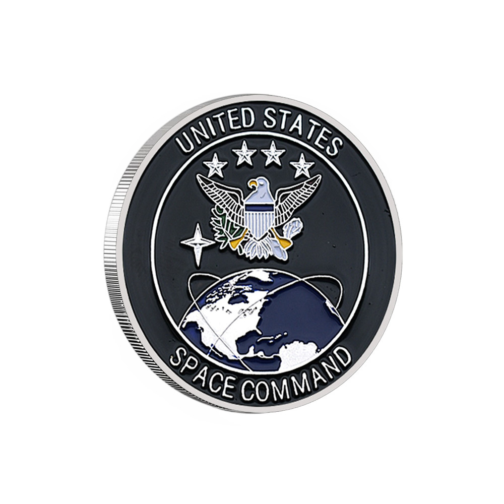 Silver Plated Space Force Commemorative United States Space Command Coin