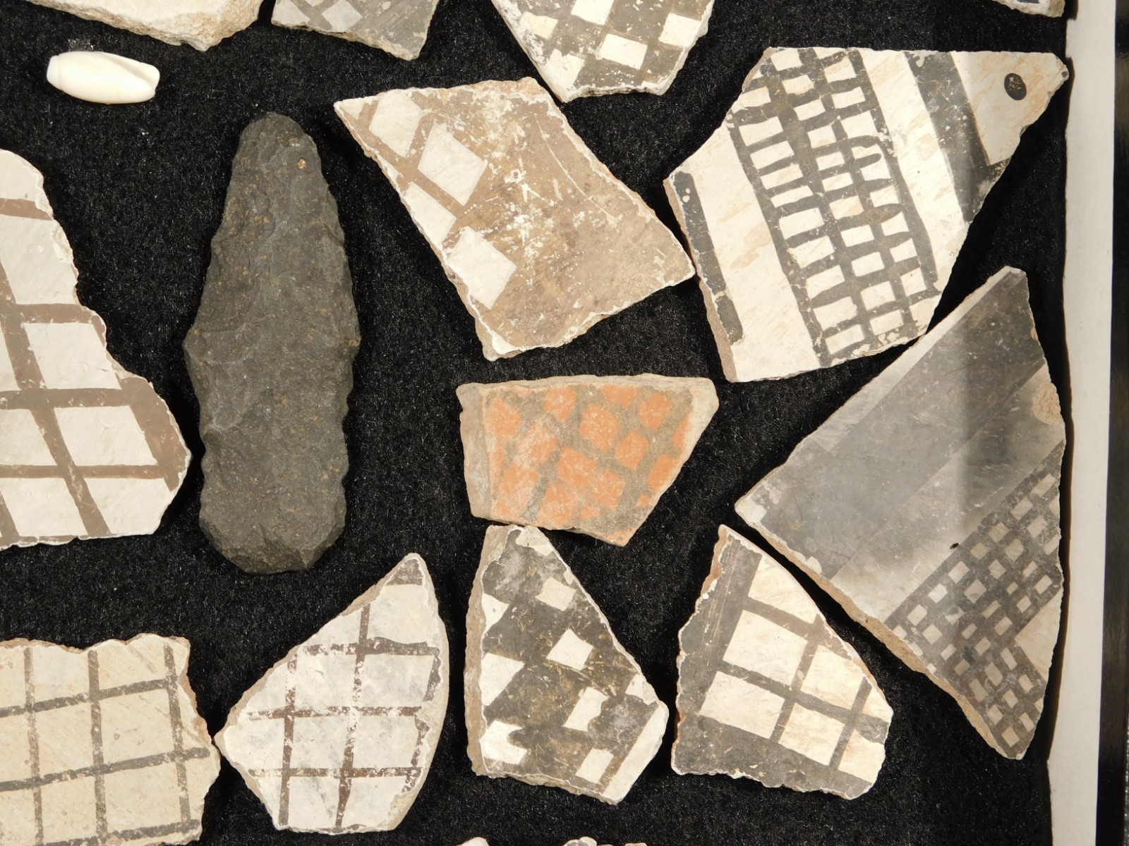 Big Lot! of ANASAZI Pottery Shards or Sherds in Wall Mountable Frame Arizona