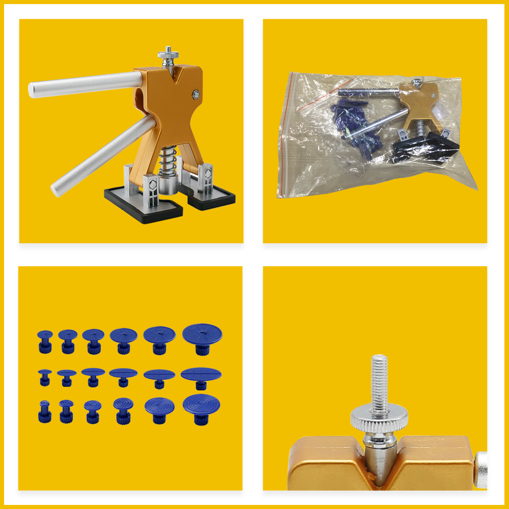 Car Dent Paintless ReHail Dint Damage Remover Puller Lifter 19 Tab Tool Kit E