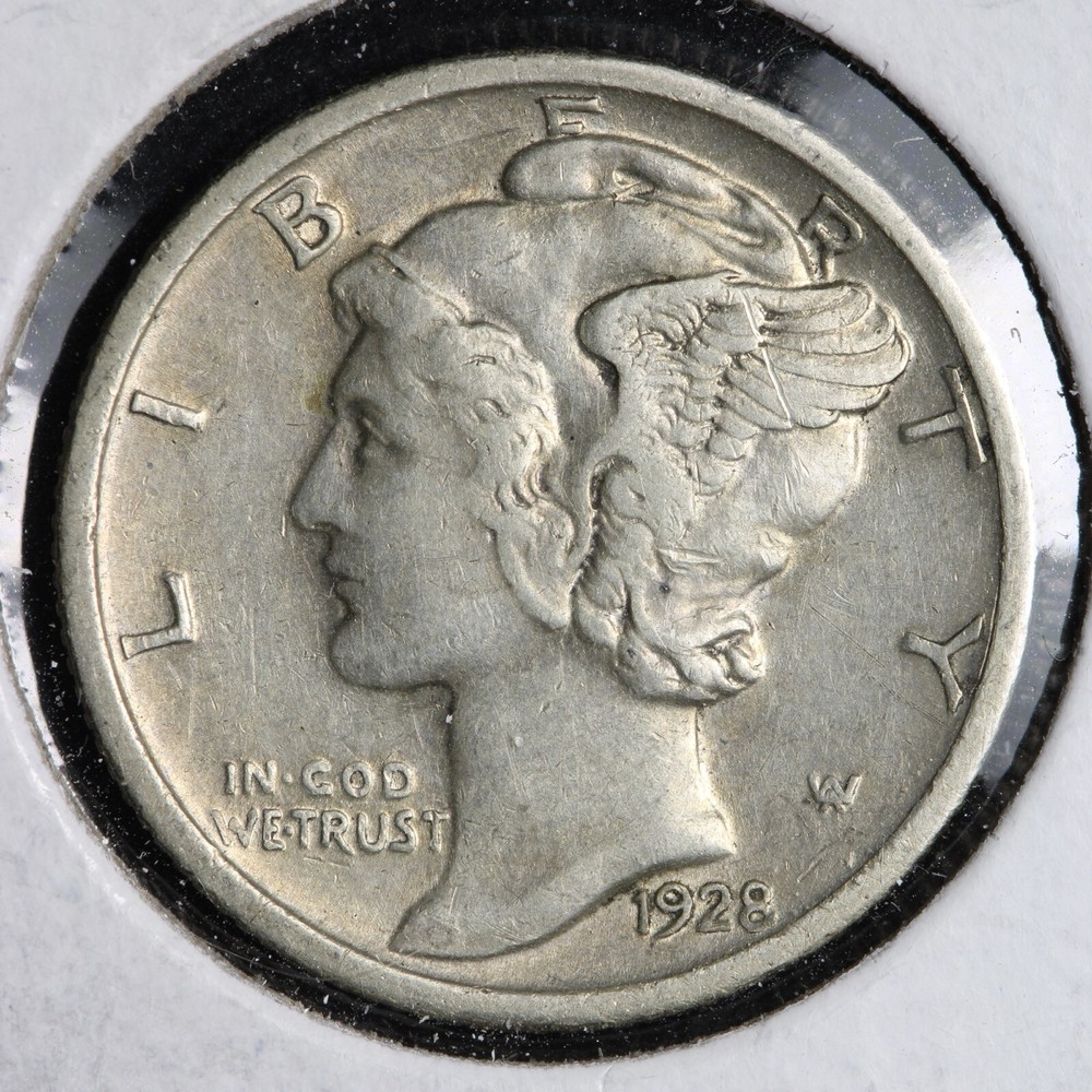 1926 Mercury Silver Dime AU E175 WE