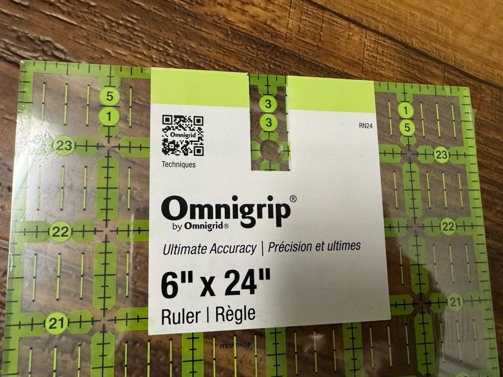 6" X 24" Non-Slip Rectangle Quilting Ruler-1