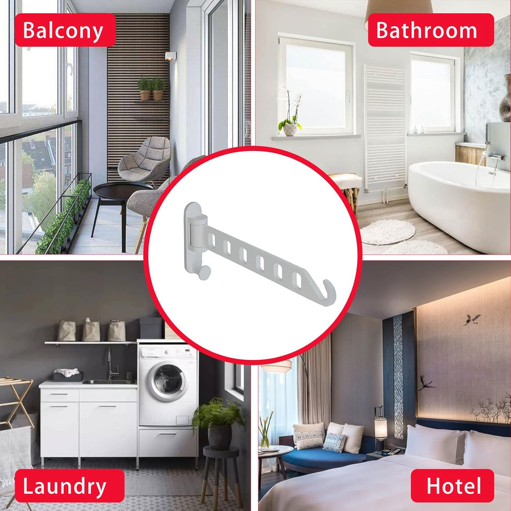 Laundry Drying Rack Wall Mounted Clothes Drying Rack Clothes Hanger White