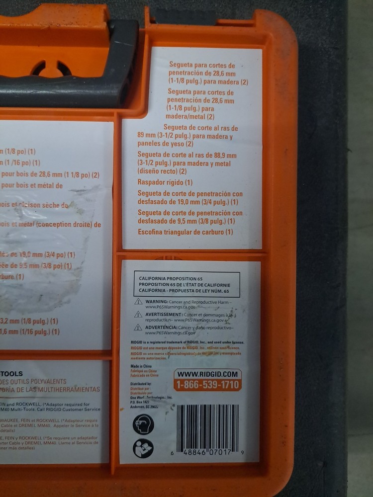 New Ridgid AC24J14 - 14-Piece Oscillating Multi-Tool Blade Accessory Kit