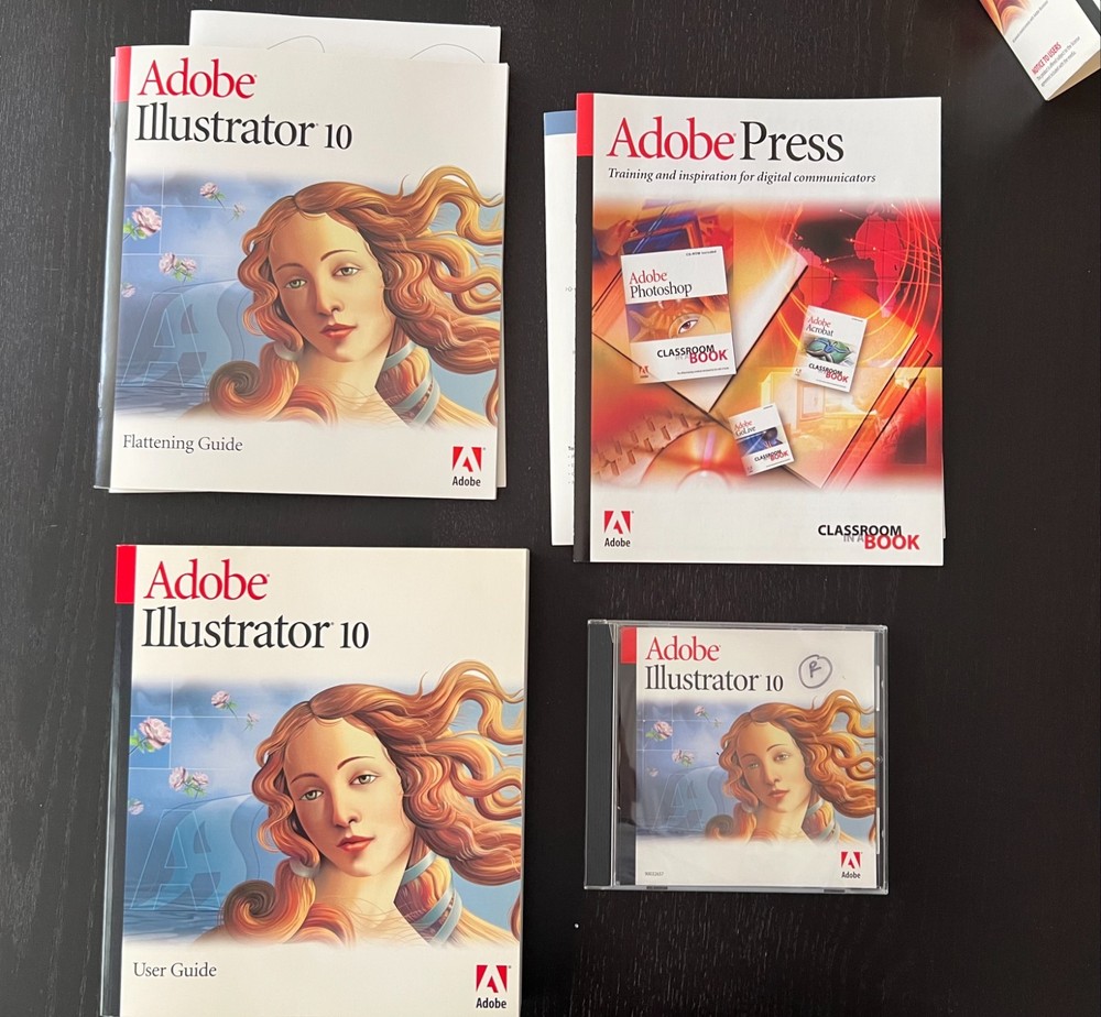 Adobe Illustrator 10. Mac. Original. Includes all materials w/serial number