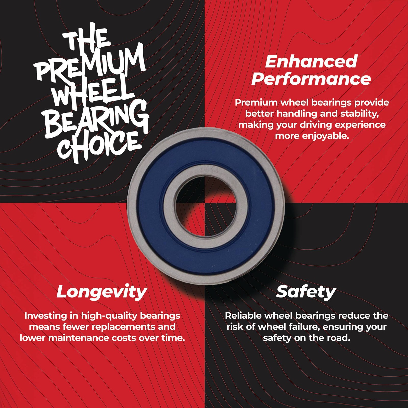 All Balls Wheel Bearing Kit (25-1762) For Rear Yamaha XV19 RAIDER 08-17