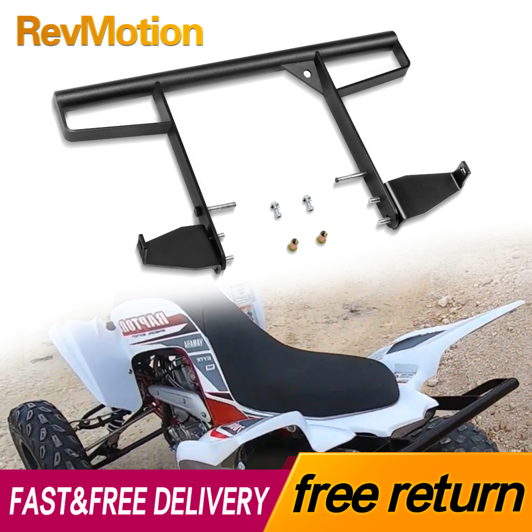 Rear Steel Wide Grab Bar Bumper For Yamaha 06-20 Raptor 700 700R YFM700 Black
