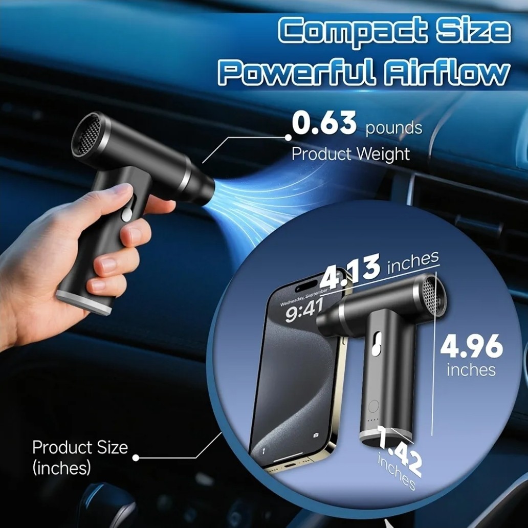 Compressed Air Duster & Vacuum Cleaner 4-in-1, 150,000RPM Powerful Electric (NEW