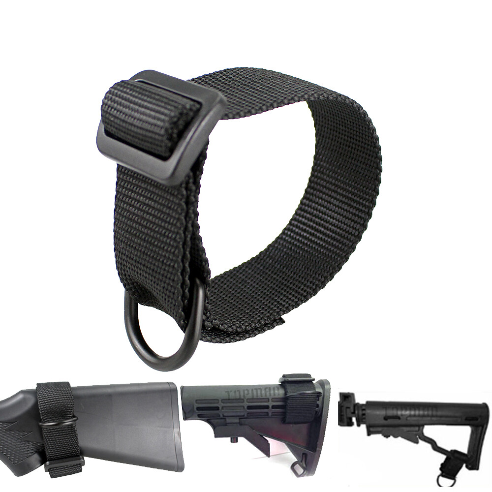 Gun Sling Loop Adapter Adjustable Heavy Duty Nylon Shoulder Strap with D Ring