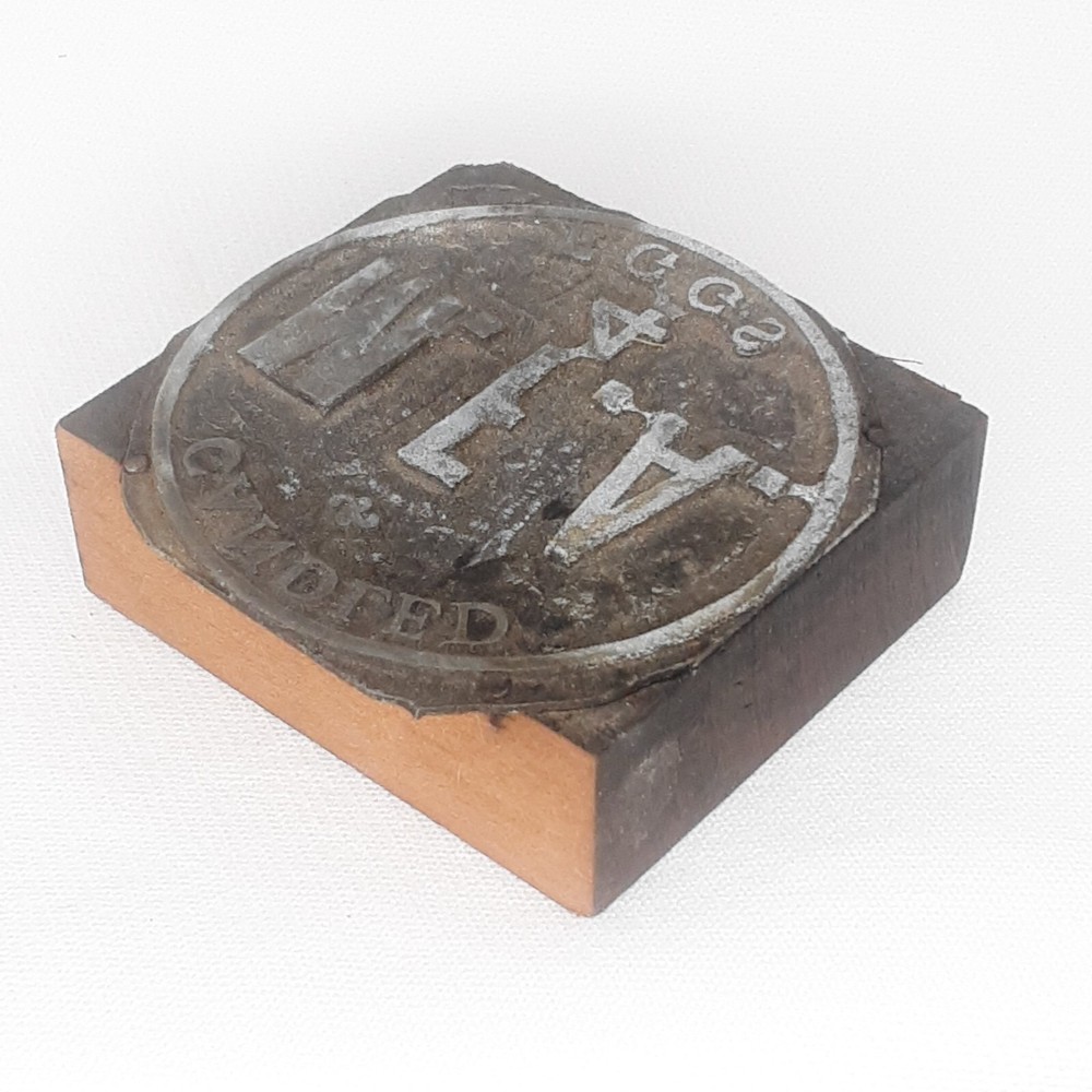 MFA Candled Eggs Printing Plate Block Letterpress Typography