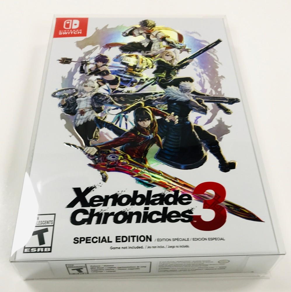 1 Clear Box Protector For XENOBLADE CHRONICLES 3 Special Edition Nintendo Switch