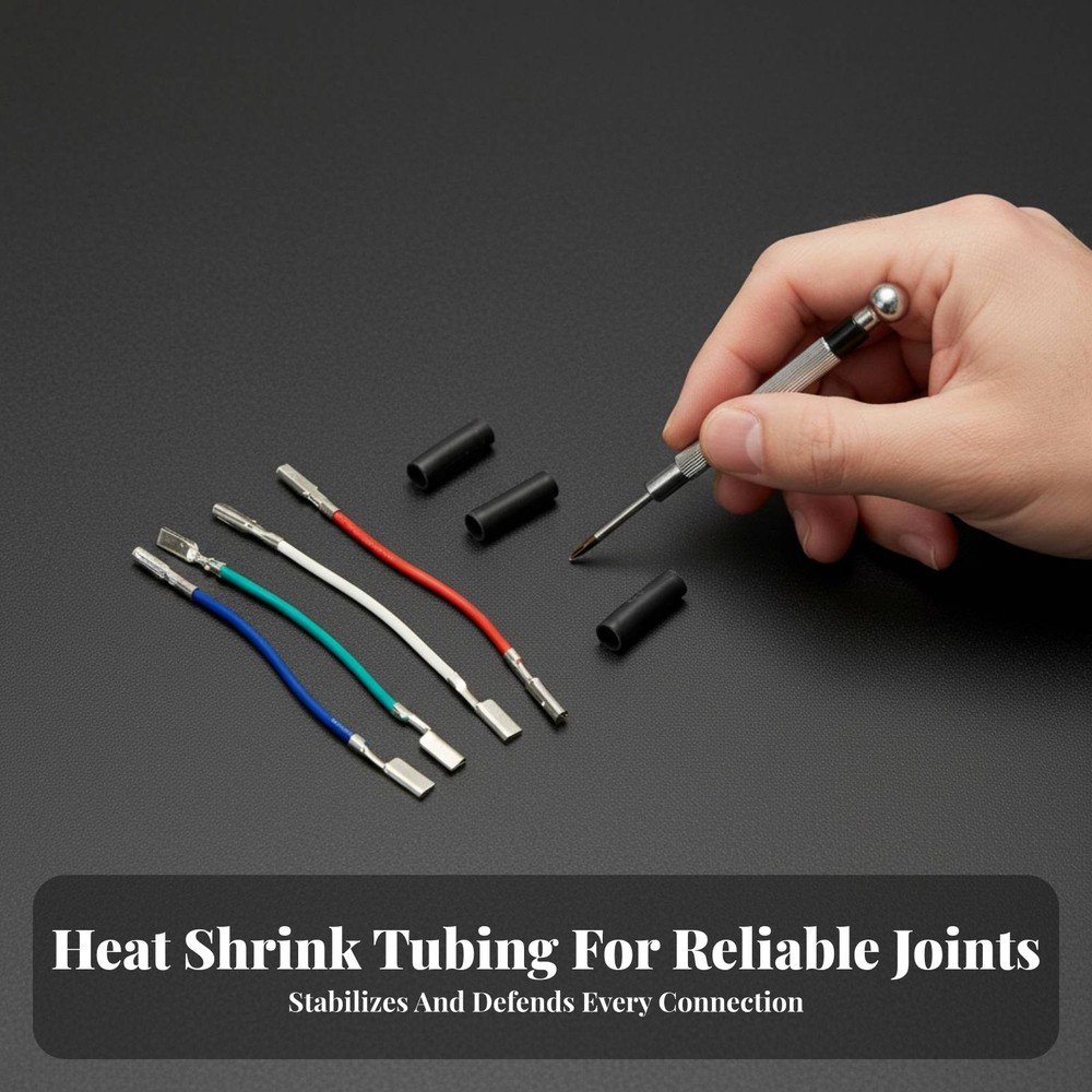 4 Pieces Turntable Headshell Leads Color Coded Turntable Phono Headshell Wires