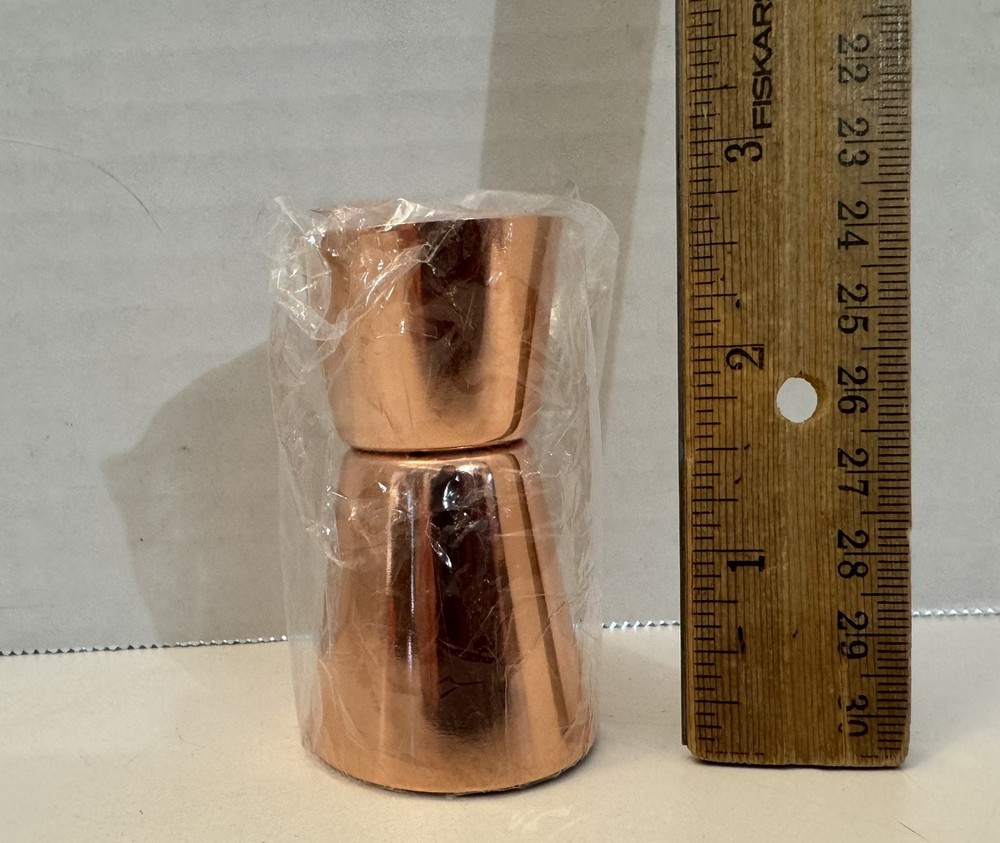 Copper Colored Measuring Jigger Shot Glasses Double Sided Jigger