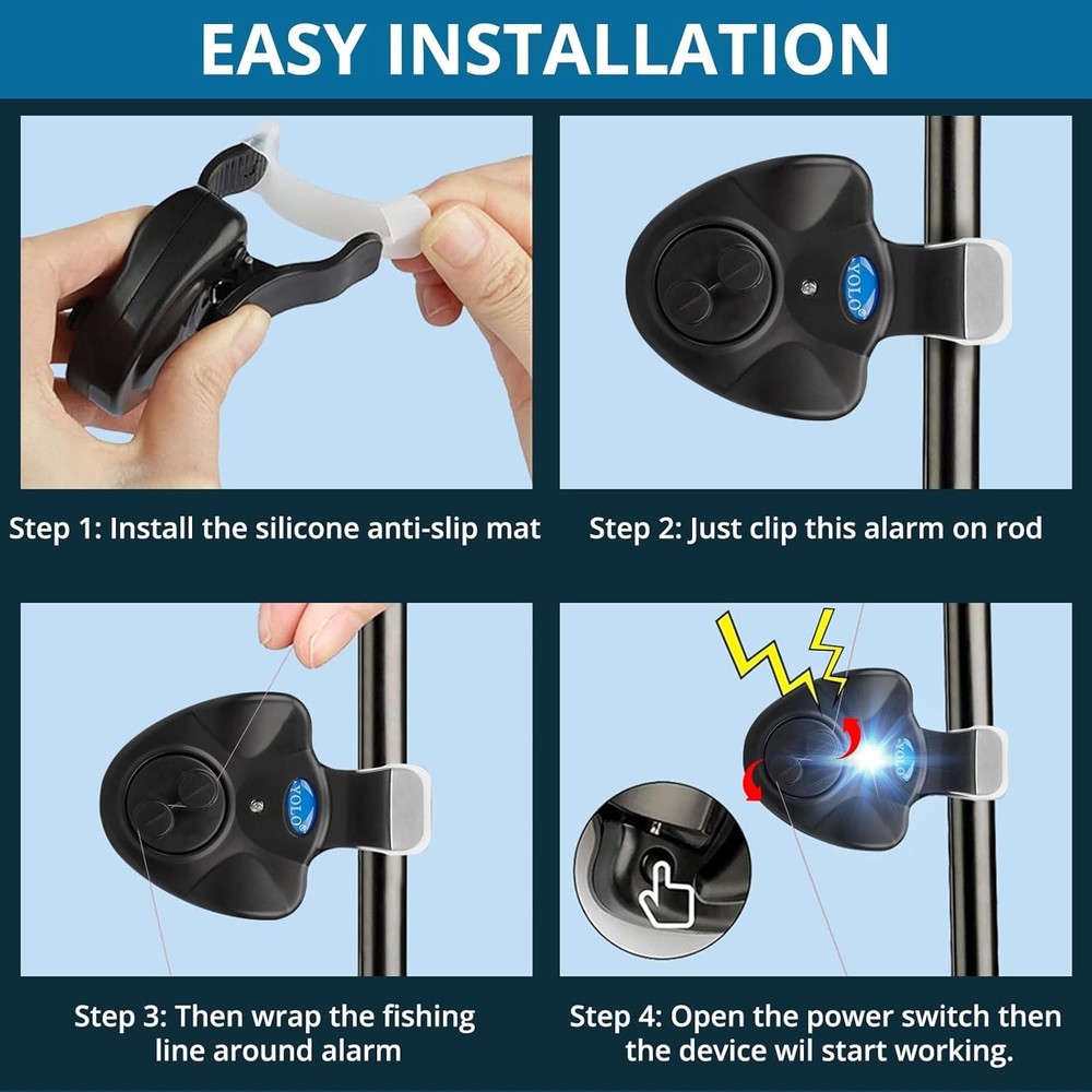 Electronic Bite Alert for Multiple Fishing Rods