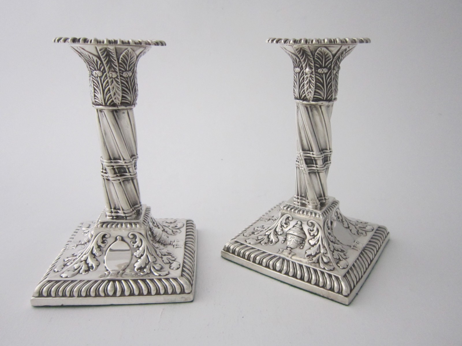 Antique Victorian Sterling Silver Candlesticks - 1884 by Aldwinckle & Slater