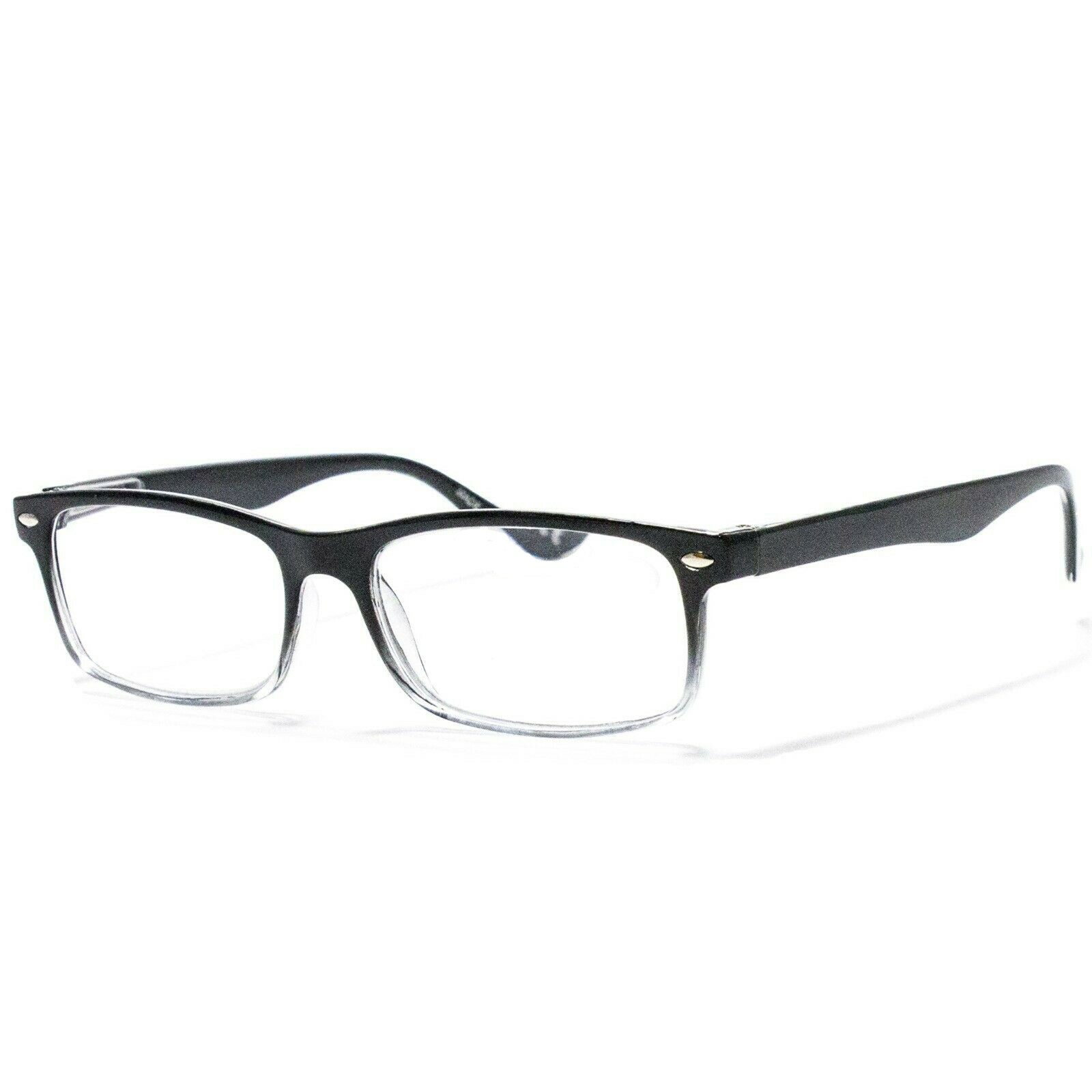 4 Pair Rectangular Spring Hinge Power Reading Reader Glasses For Mens Womens 1-3