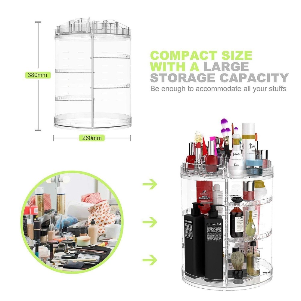Boxalls Makeup Organizer Rotating, 8-Layer Large Capacity Cosmetics Organizer...