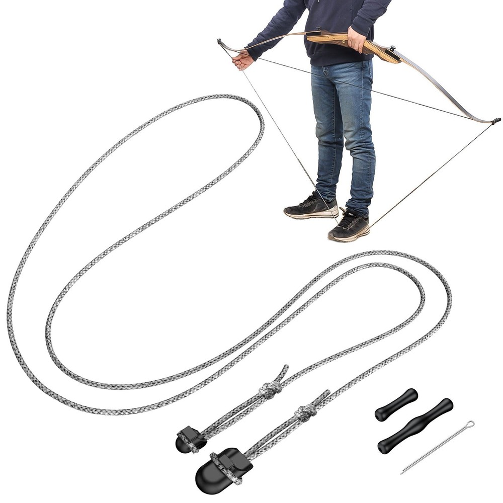 Pawfly Recurve Bow Stringer Tool, Archery Tool with 6 feet, Grey