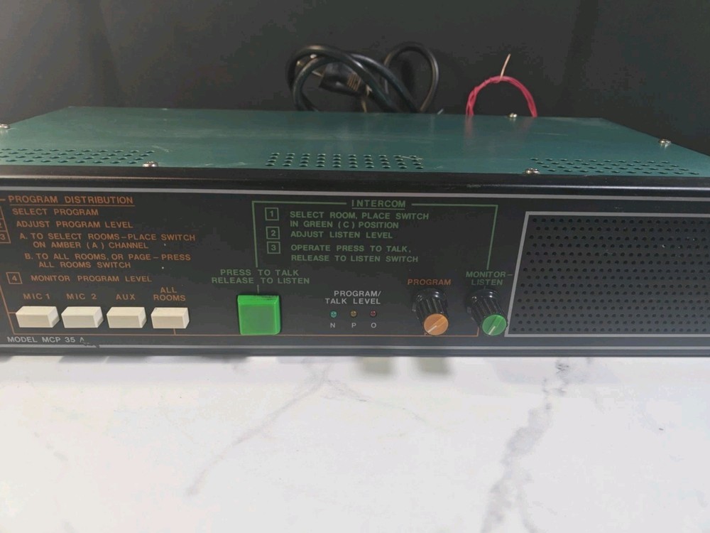 Bogen MCP35A Rackmount Intercom Master Control Panel Works!