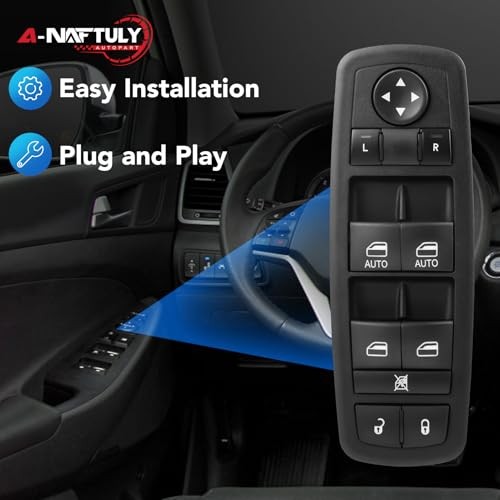 Power Window Switch Driver Side Compatible with 2010-2011 Chrysler Town and