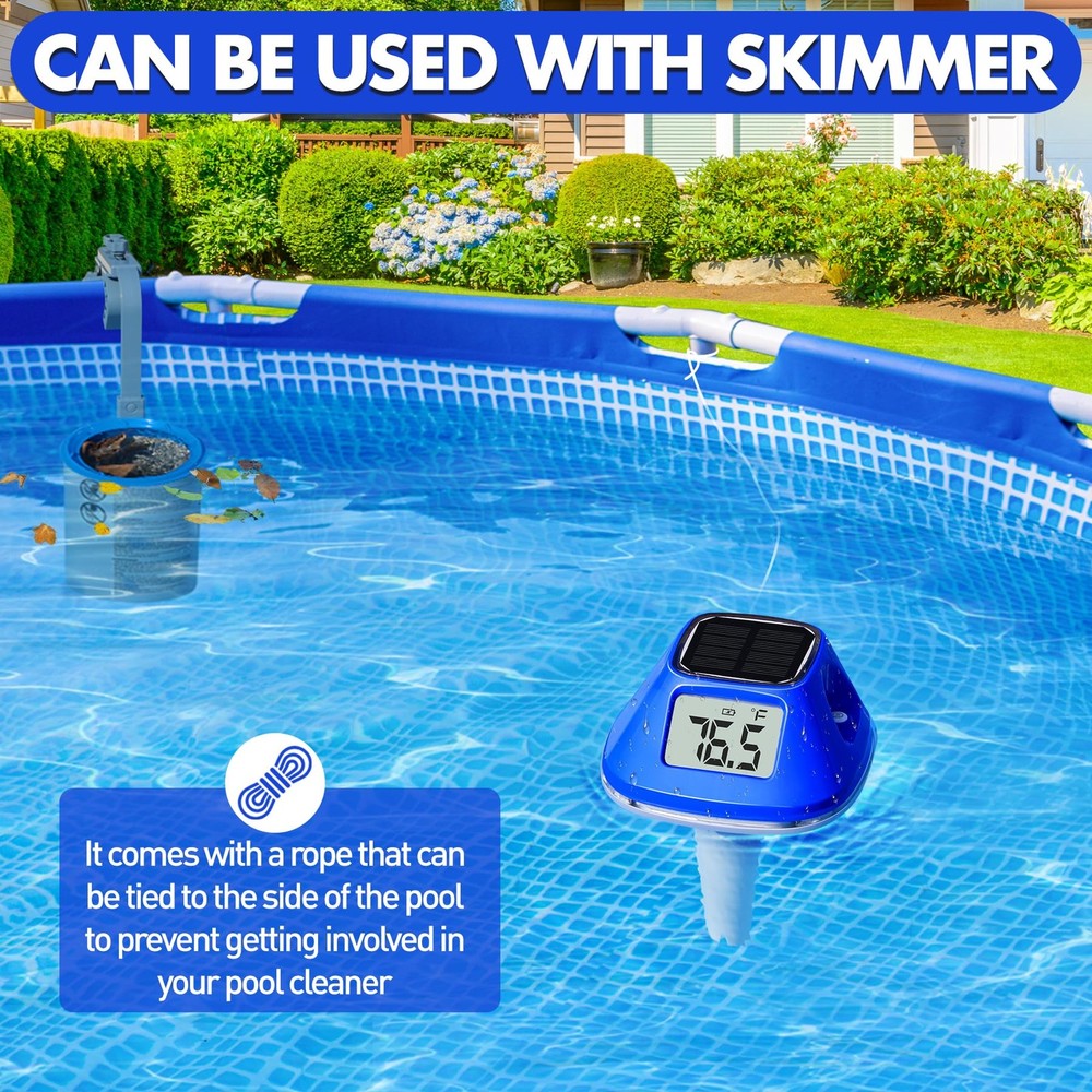 2026 NextGen Solar Pool Thermometer Floating Easy Read, Digital Pool Thermome...