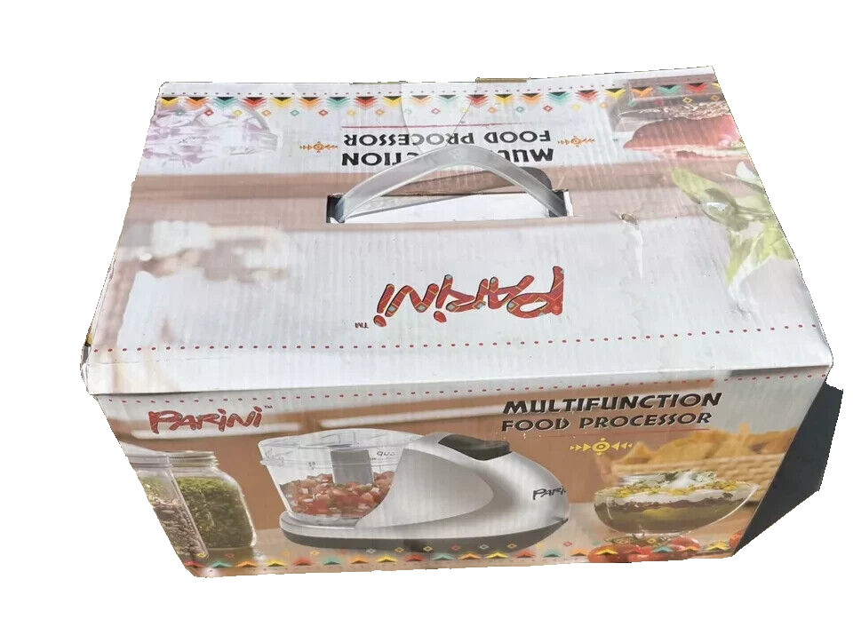 New in Box Parini Multifunction Mini Food Processor Reversible Slicer/Shredder