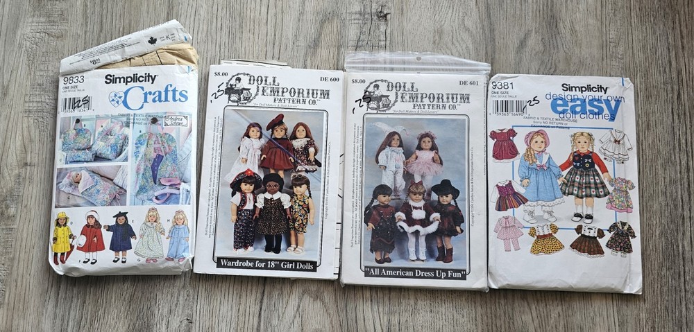 Vintage Doll Pattern Doll clothes Sewing patterns Doll Emporium & Simplicity