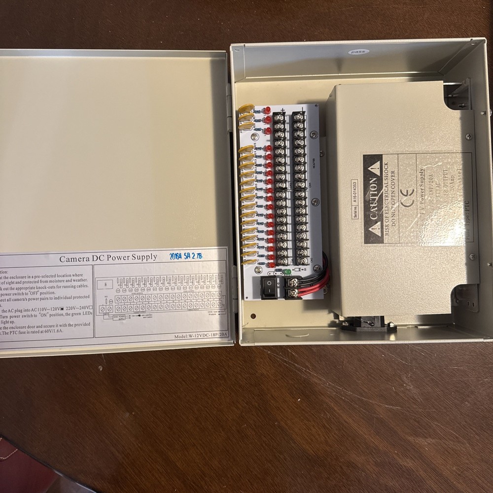CCTV Distribution Box Power Supply. 18P/20Amp