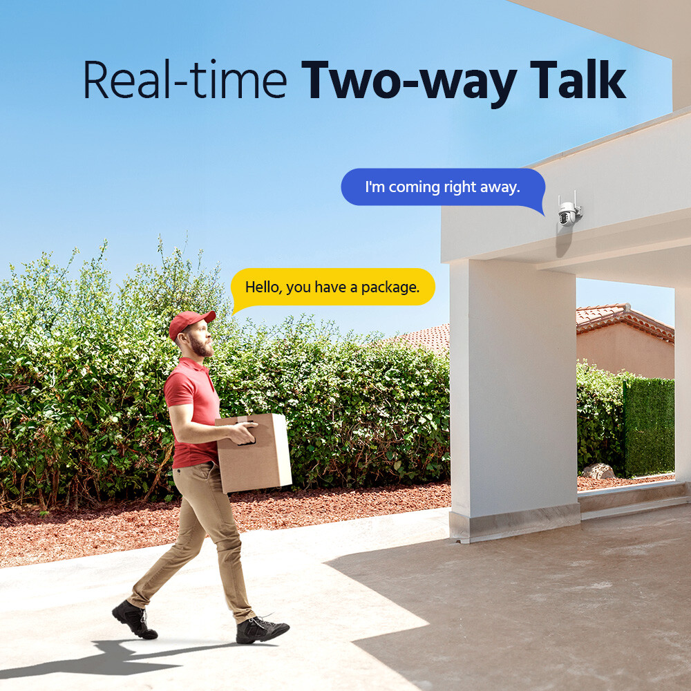 ANNKE HD 4MP PT Wireless PIR Security Camera System Solar Powered Two Way Audio