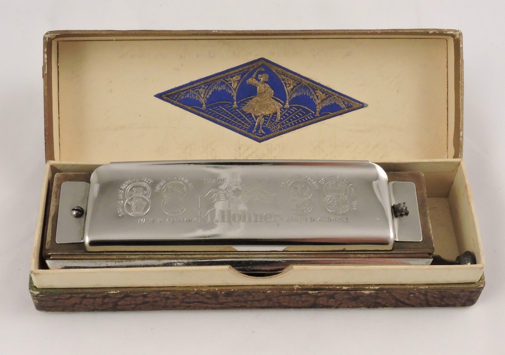 M. HOHNER German Harmonica "The Chromonica" Chromatic Case 1930's