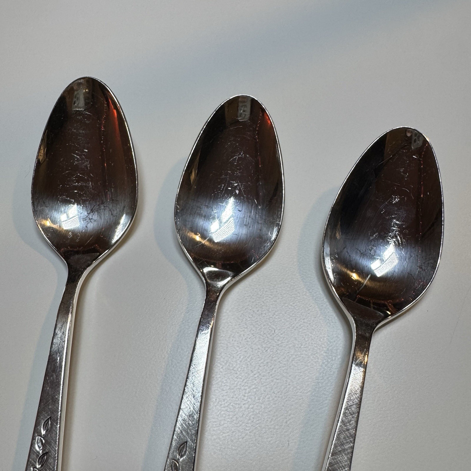 Set of 6 International Deep Silver Silverplate 1966 ~ Laurel Mist Tablespoon
