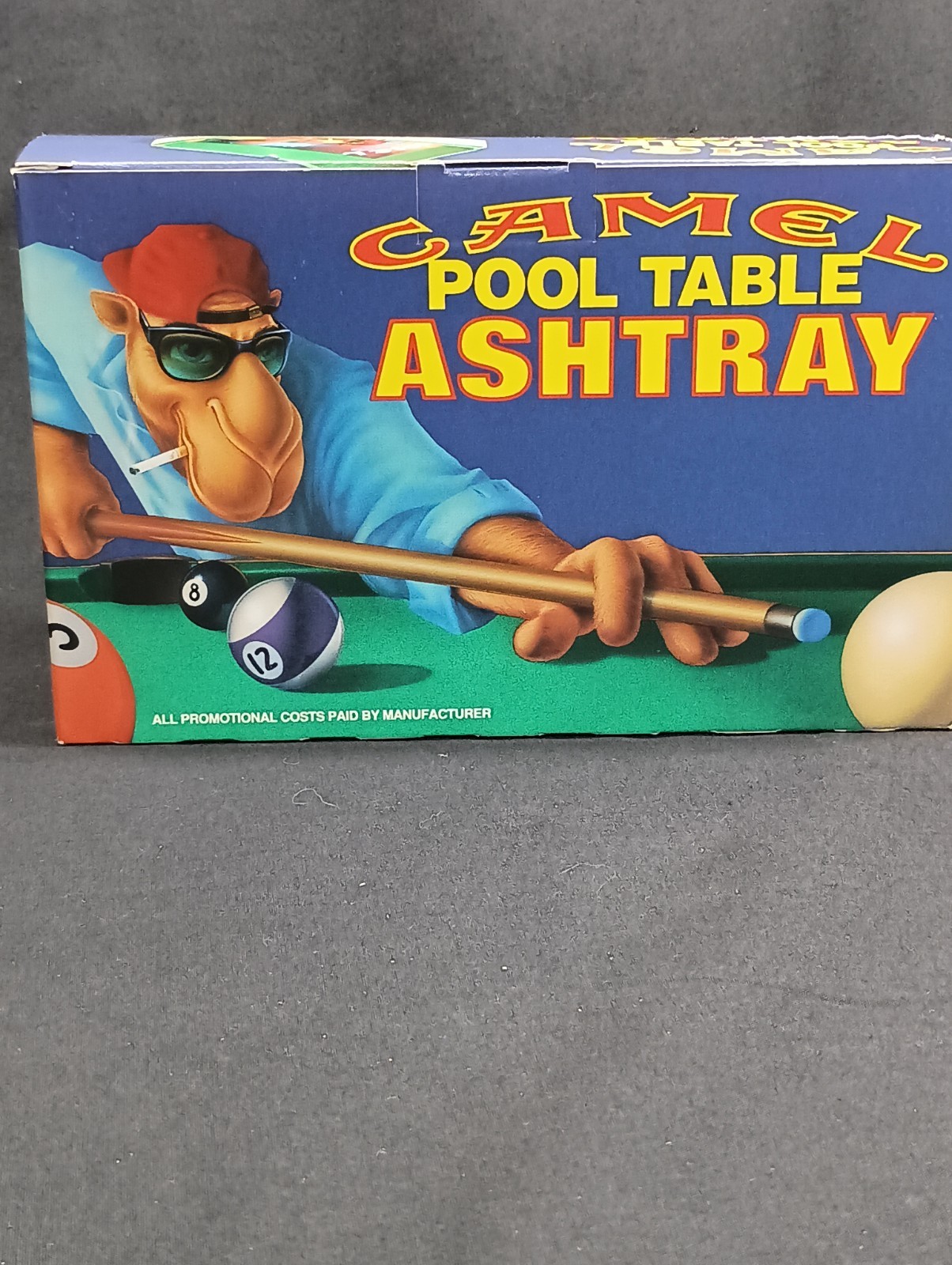 Vtg Camel 🐪 Lights Ashtray 1992 Camel Playing Pool 7 1/2" x 4 1/2" 🚩New In Box