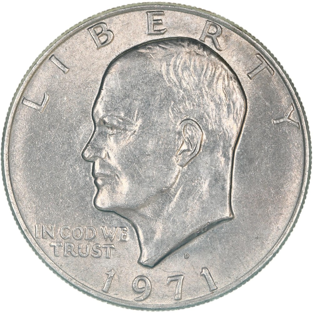 1971 D Eisenhower Dollar AU Ike