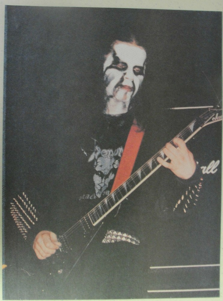 ANCIENT ~ guitarist solo shot U.S. black metal ~ Magazine Page PINUP 1990's