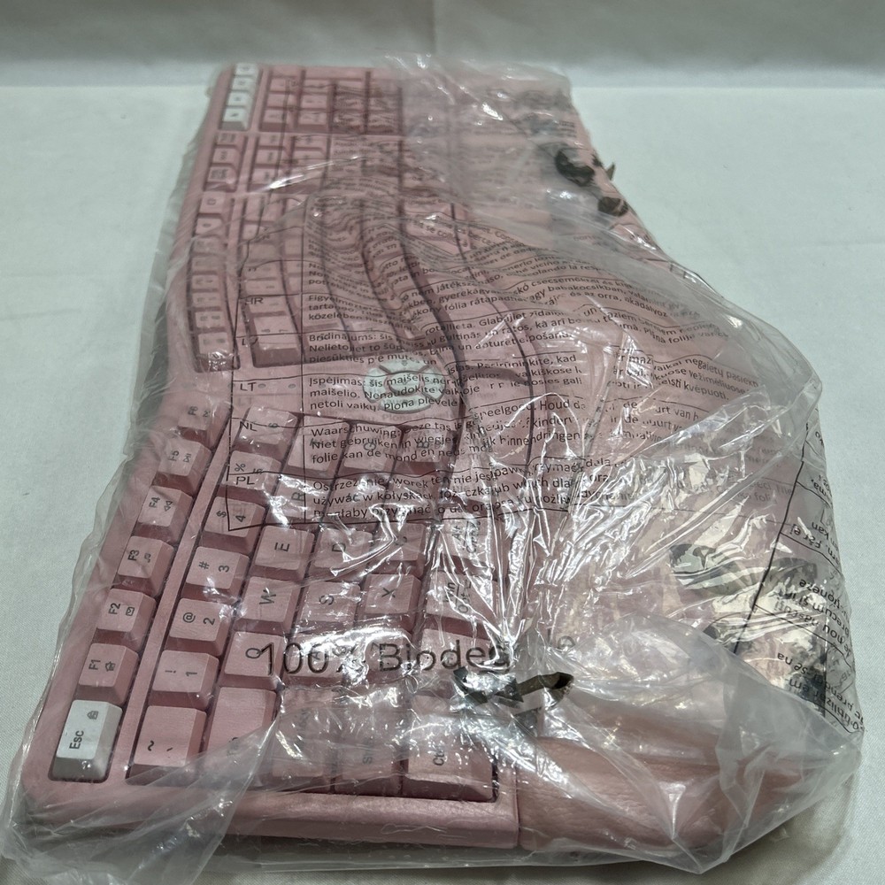 Meetion Ergonomic Wireless Keyboard Pink