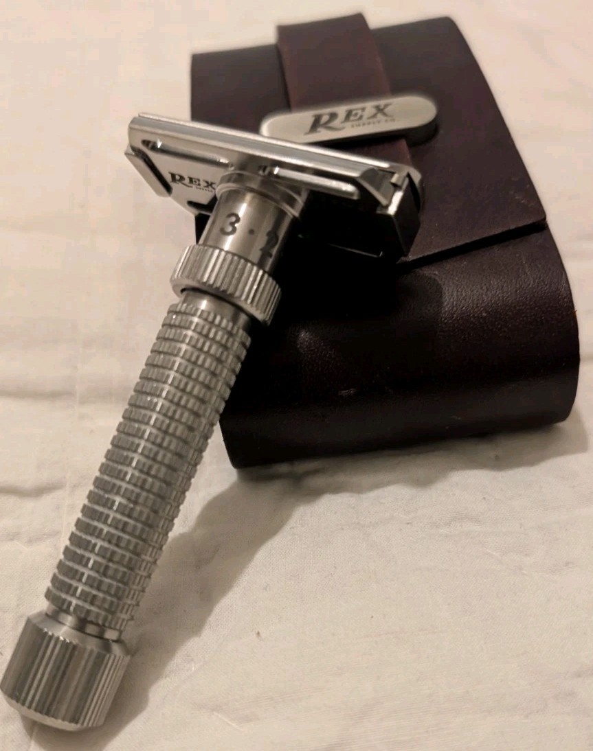 Rex Supply Co. Ambassador Adjustable Stainless Steel DE Razor & Leather Case