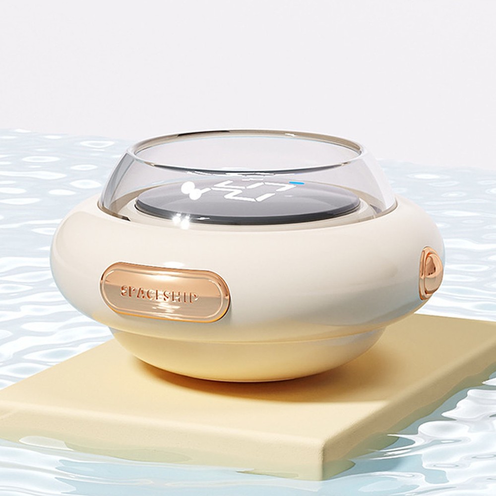 1-LED Bath Thermometer Cute Spacecraft Shape Temperature Alerts For Bathing Fun