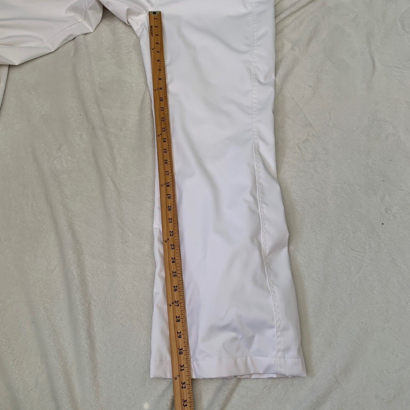 Nils Womens White Ski Pants Straight Leg Zippered Pockets Snow Trousers Size 14