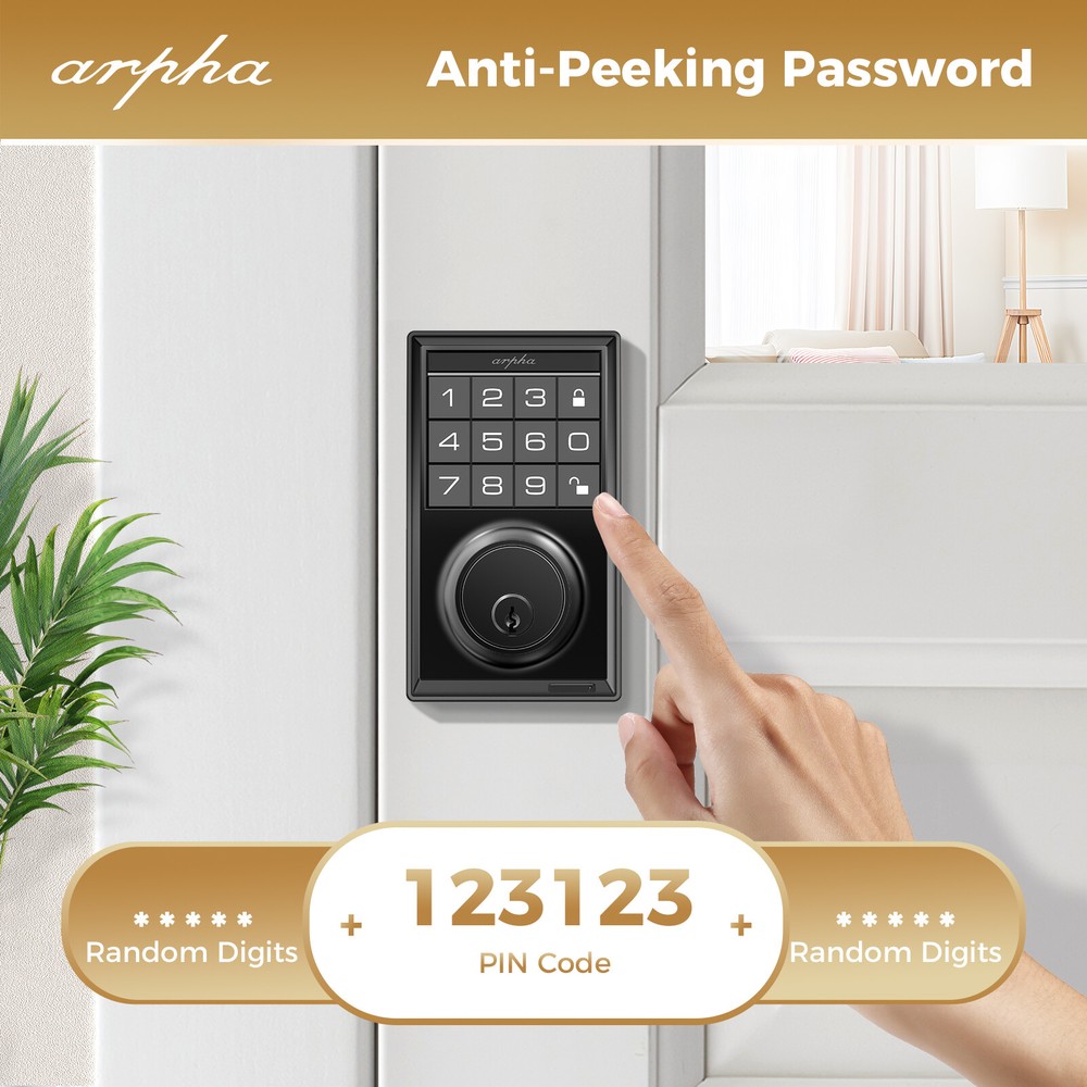 ARPHA Smart Ball Lock+Keypad Lock Keyless Entry App Control AntiPeeping Password