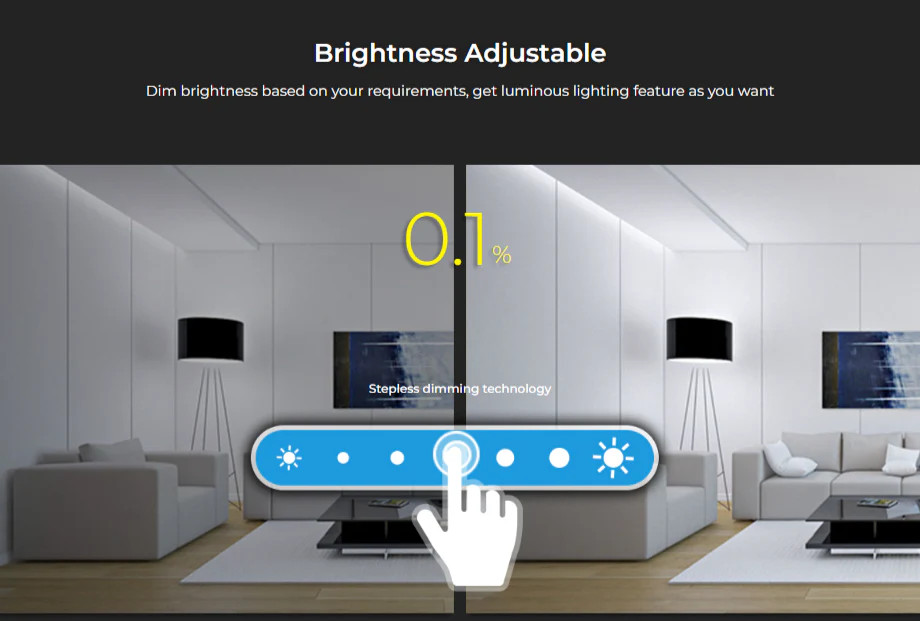 B1-W - 4-Zone Panel Remote (Brightness) White