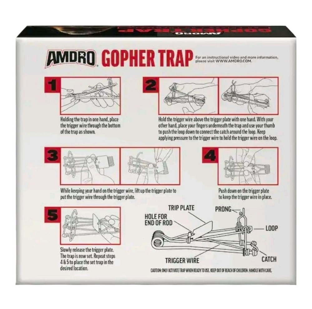 AMDRO Gopher Trap Twin-Pack Bundle! 4 Traps! No ☠️ Needed!