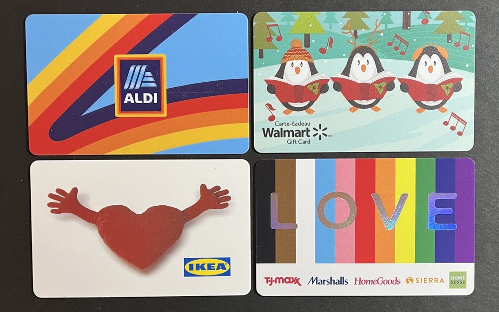 ALDI,WALMART,IKEA - GIFT CARDS - (no monetary value).