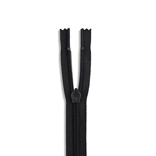 Invisible Nylon Black Zipper Black 7"
