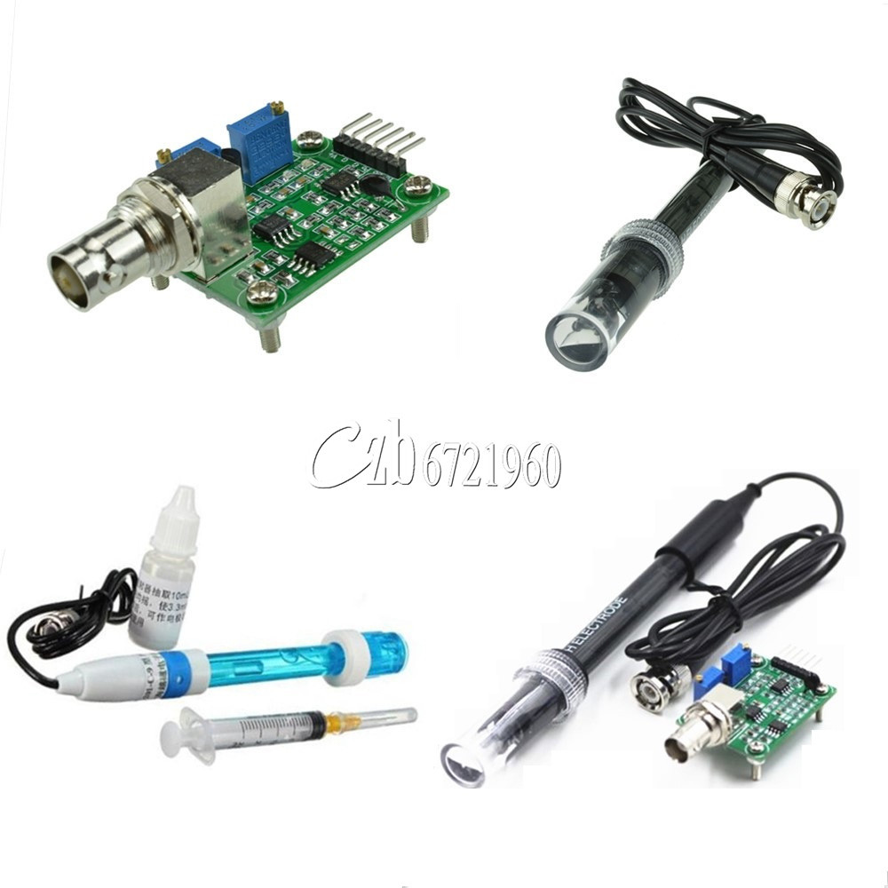 Liquid PH0-14 Value Detect Sensor Module + PH Electrode Probe BNC for Arduino US