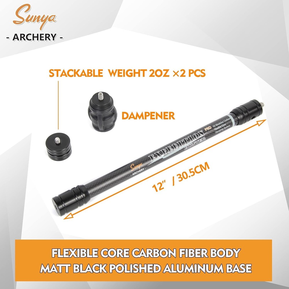 Performance Bow Stabilizer with Damping System - Perfect for Competitive Archers