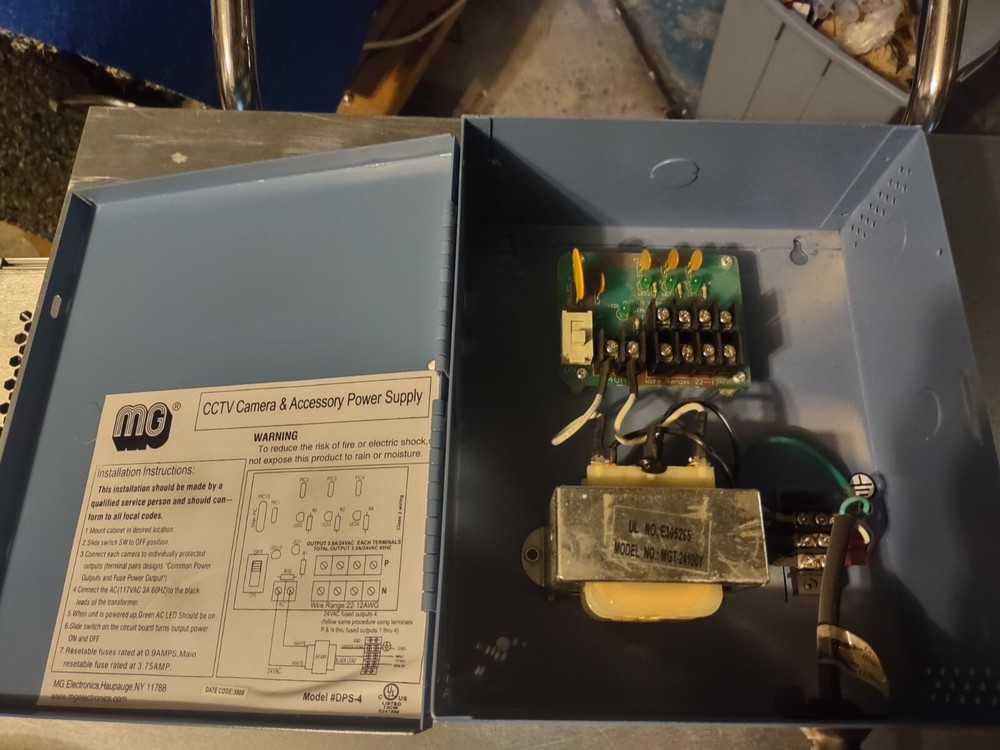 MG Electronics DPS-4-UL 4-Camera 24VAC 4A Distributed Power Supply