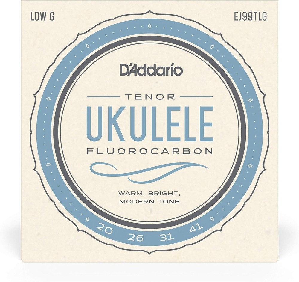 Tenor Ukulele Strings, Fluorocarbon, EJ99TLG, Low-G, 4-String Set, Pack of 1