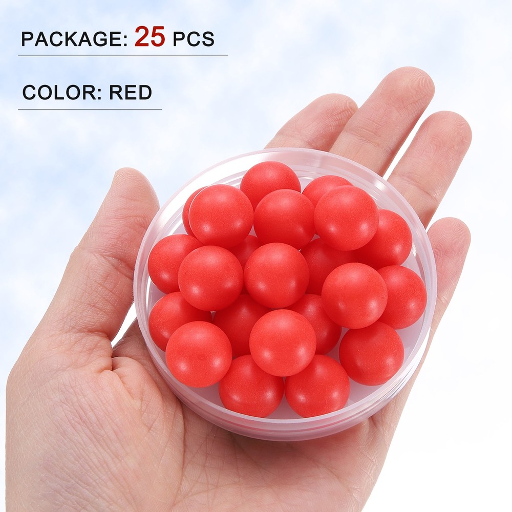 25pcs PP Plastic Bearing Balls 15mm Solid Plastic Balls G2 Precision Red