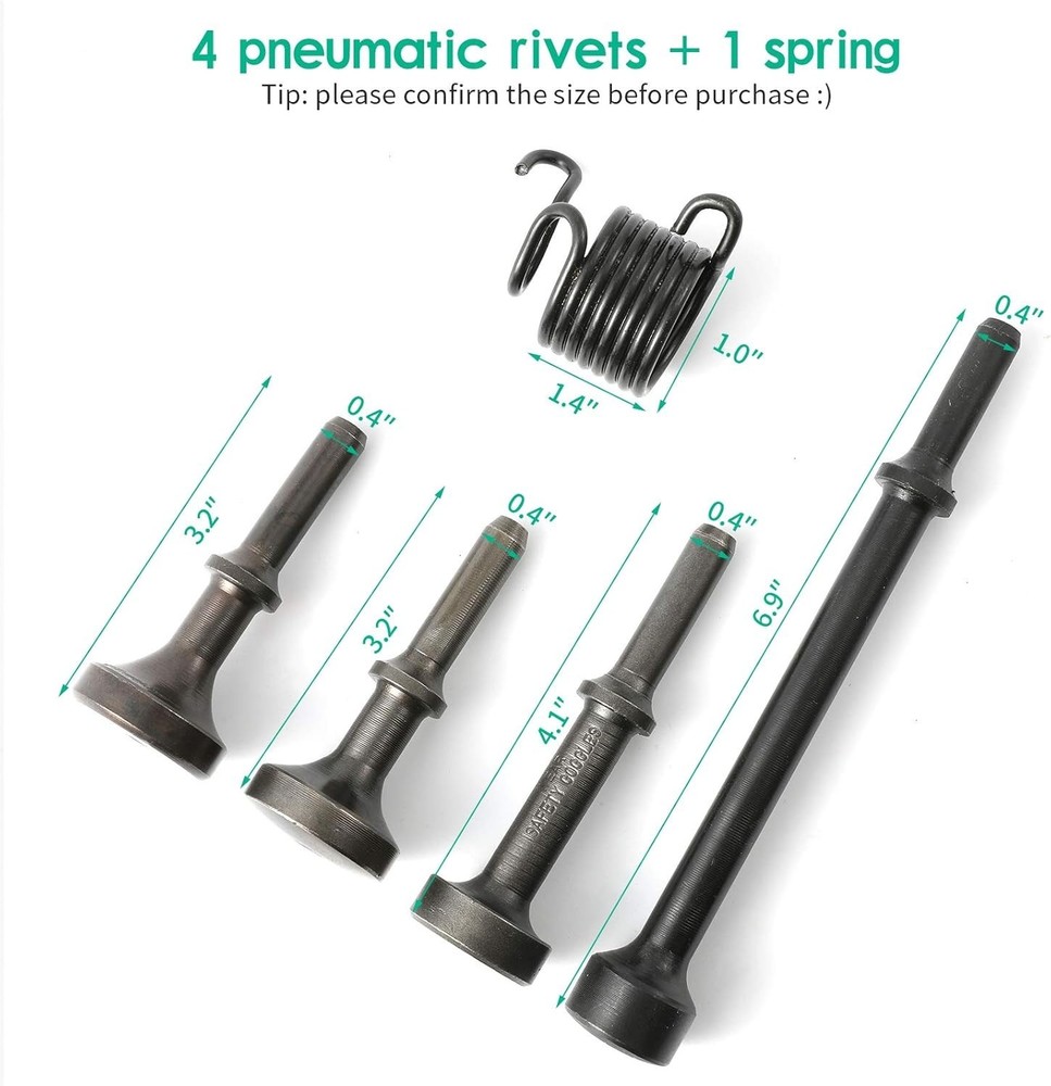 5 Pcs Smoothing Pneumatic Air Hammer Pneumatic Chisel Bits Tools Kit