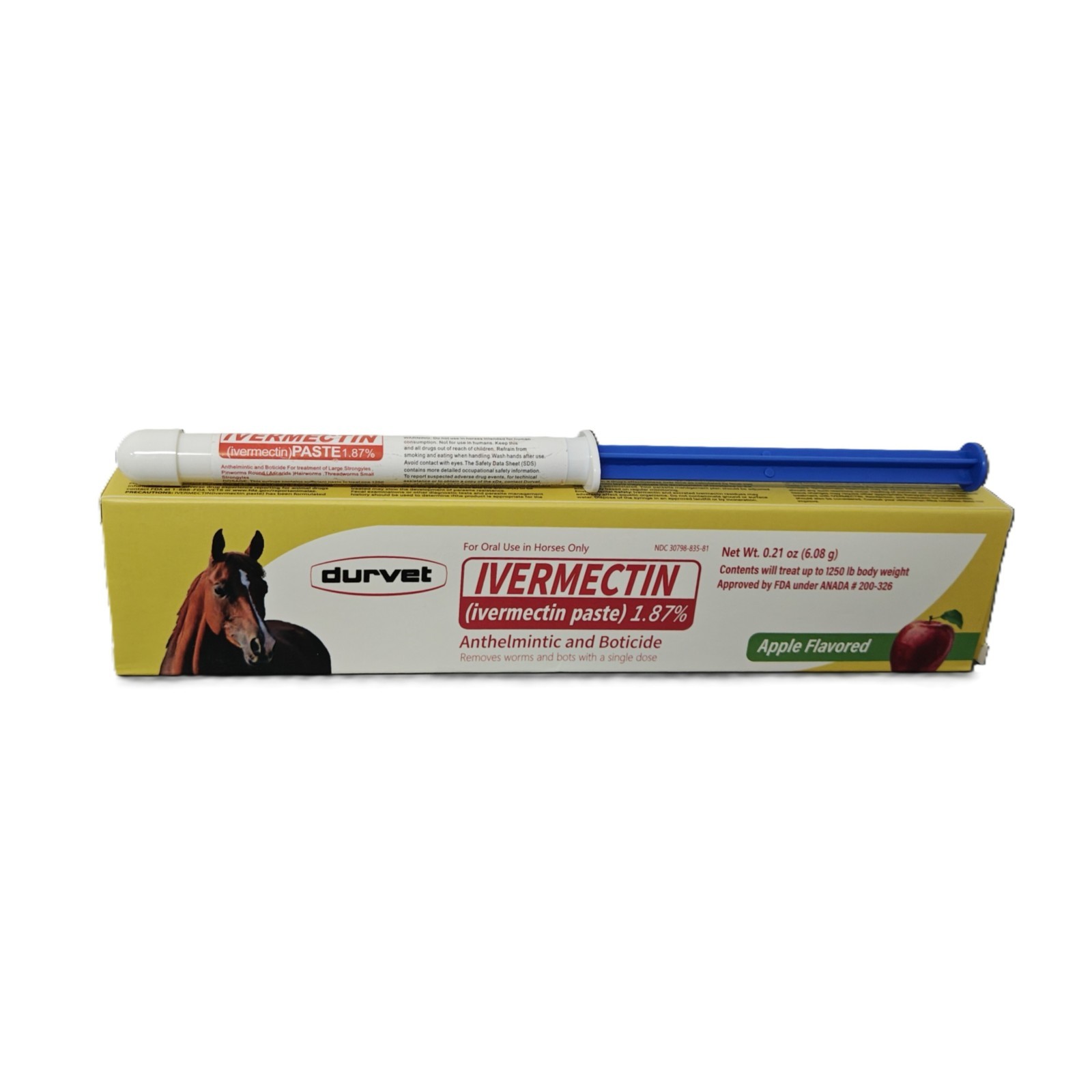 Lot of 9 Horse Dewormer Paste 1.87% - Apple Flavor - EXP: 10/2027+